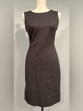 Old Navy Ponte Knit Charcoal Grey Sleeveless Sheath Dress